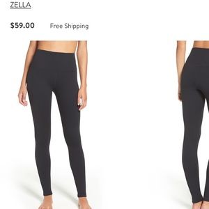 Nordstrom Zella Black High Waisted Leggings